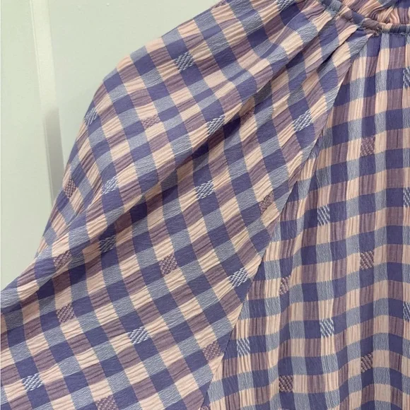 Hyacinth House Tuckernuck Sutton Purple Pink Gingham Mini Dress Size Small - Picture 10 of 15